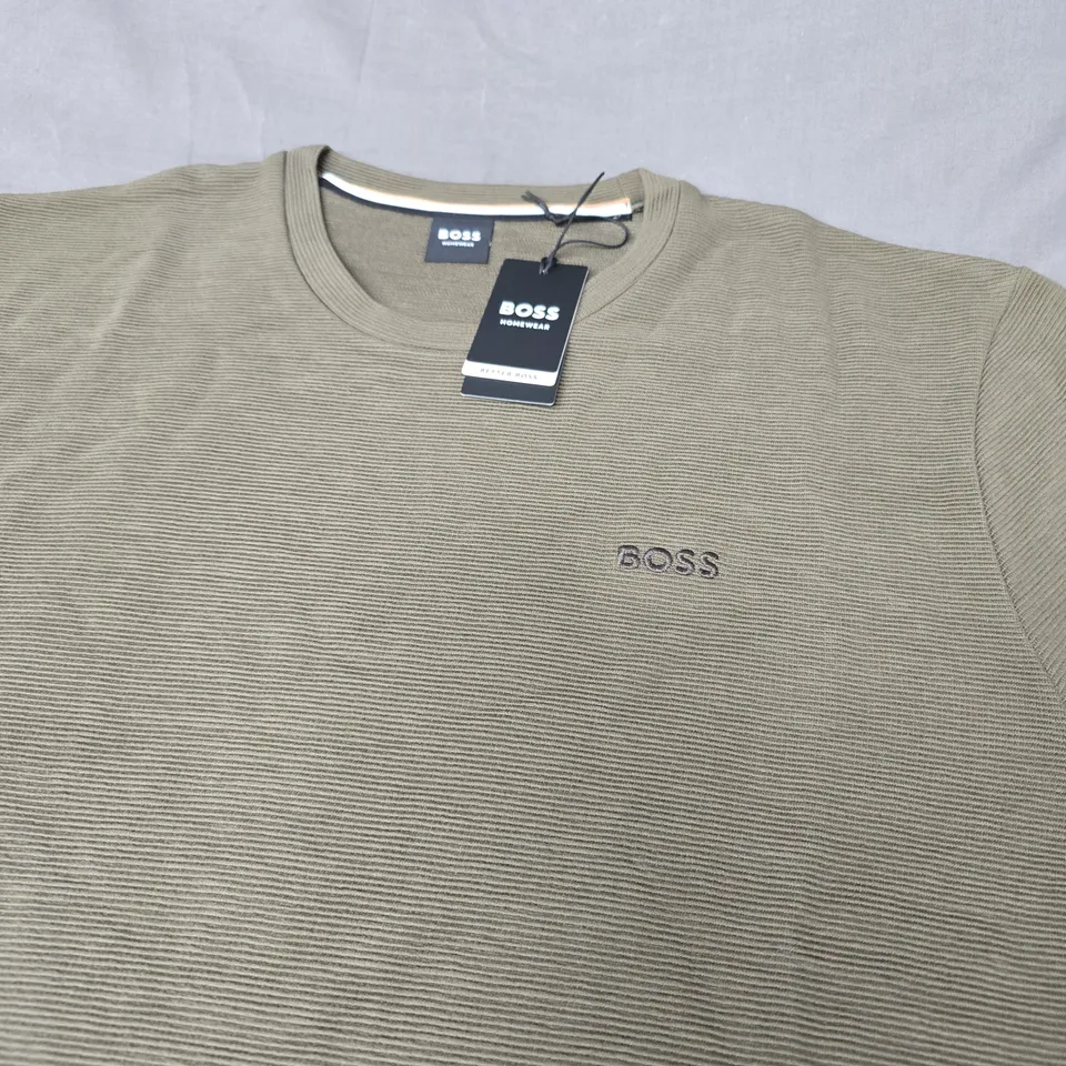HUGO BOSS RIB TEE - SIZE LARGE