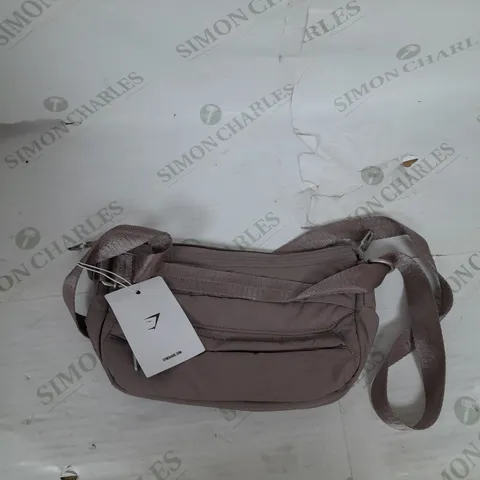 GYMSHARK SHOULDER BAG IN WASHED MAUVE ONE SIZE 