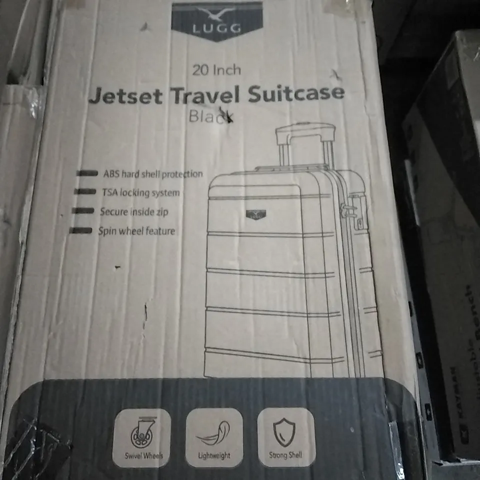 BOXED LUGG 20INCH JETSET TRAVEL SUITCASE - BLACK