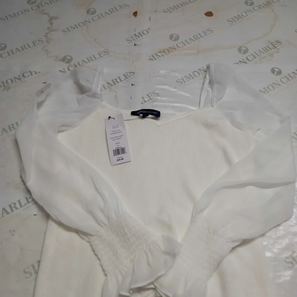 FRENCH CONNECTION MAIA KRISTA CREPE MIX JUMPER - SIZE M 