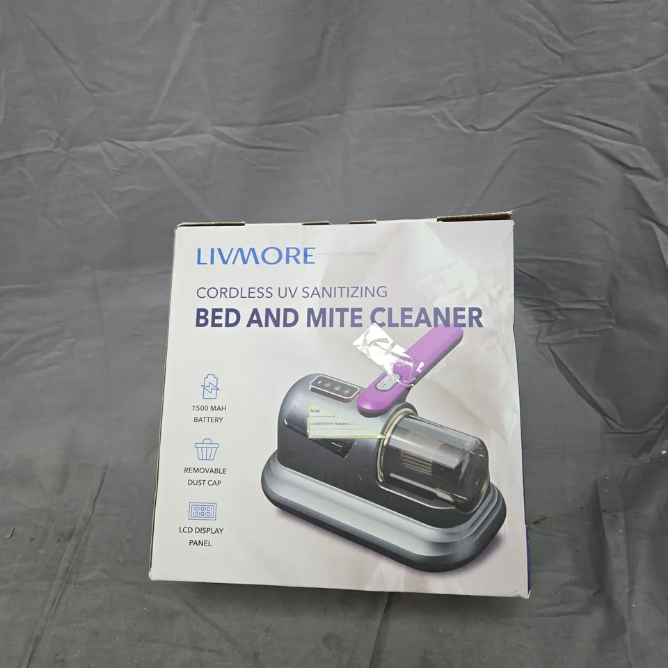 LIVMORE CORDLESS UV SANITIZING BED AND MITE CLEANER – BOXED