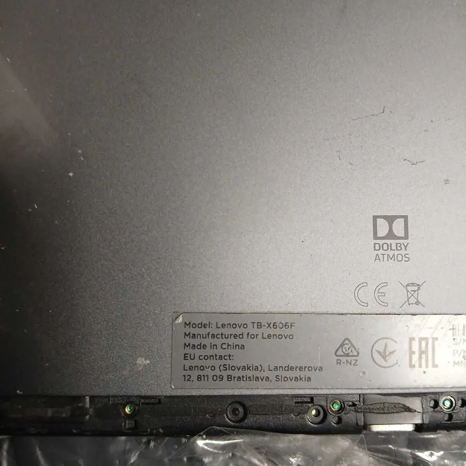 LENOVO TB-X606F TABLET – DARK GRAY METAL BACK, DAMAGED SCREEN