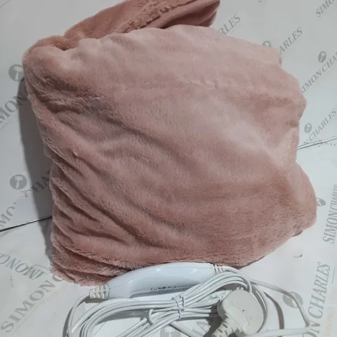 BOXED COZEE HOME HEATED BLANKET IN PINK