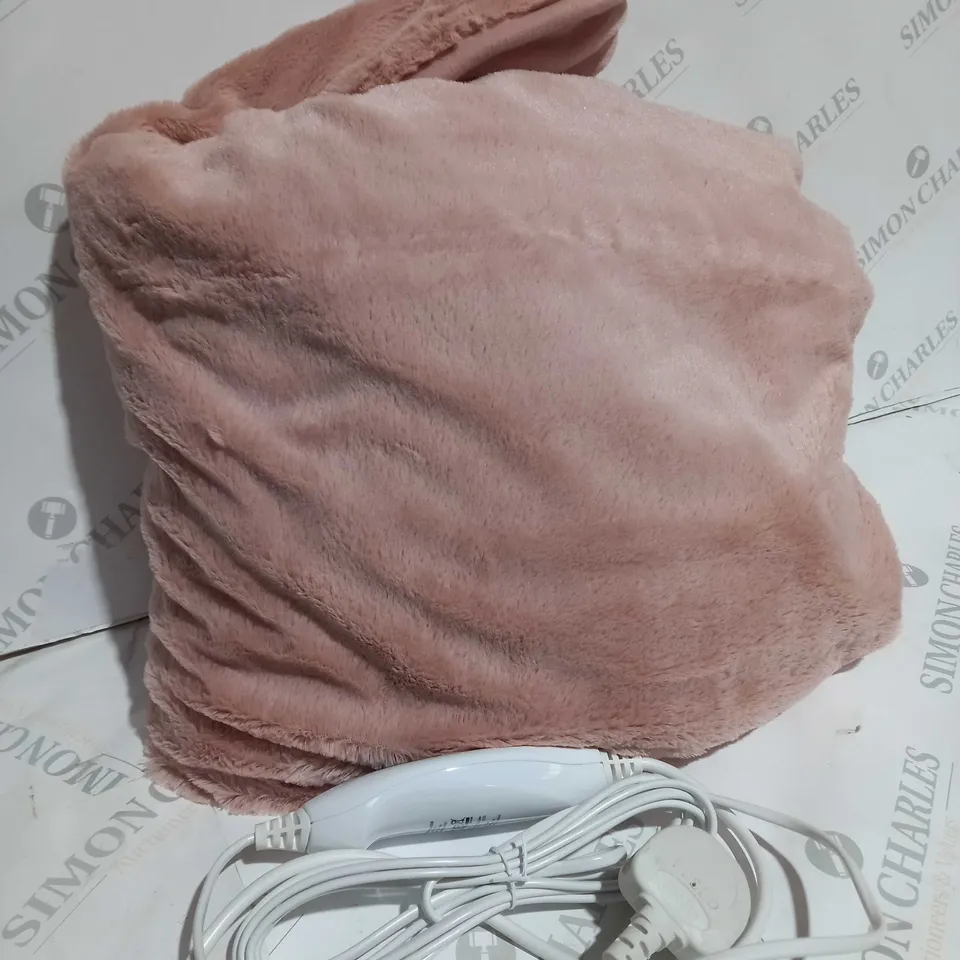 BOXED COZEE HOME HEATED BLANKET IN PINK