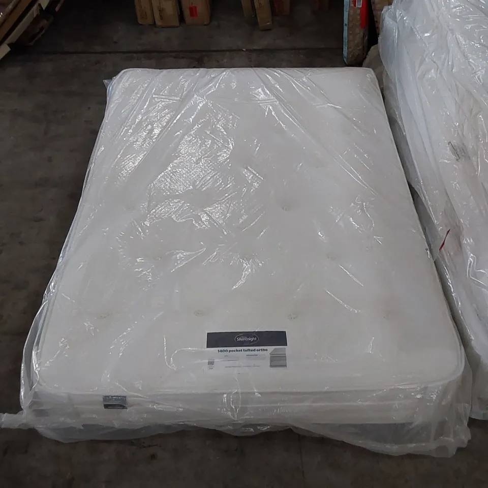 BAGGED SILENTNIGHT 4FT6 DOUBLE SIZED 1400 POCKET TUFTED ORTHO MIRAPOCKET MATTRESS 