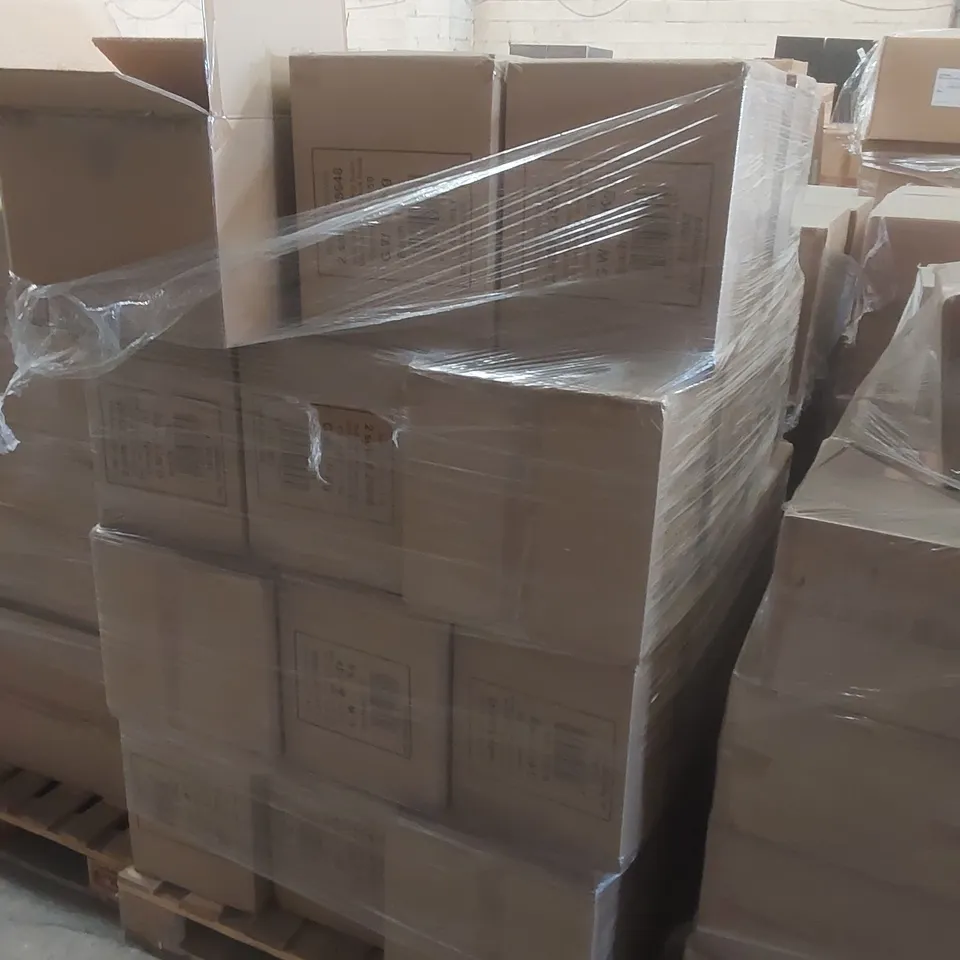 PALLET CONTAINING APPROXIMATELY 60x MINISUN EURO PAIR OF TEARDROP TOUCH TABLE LAMP COPPER BLACK SHADE