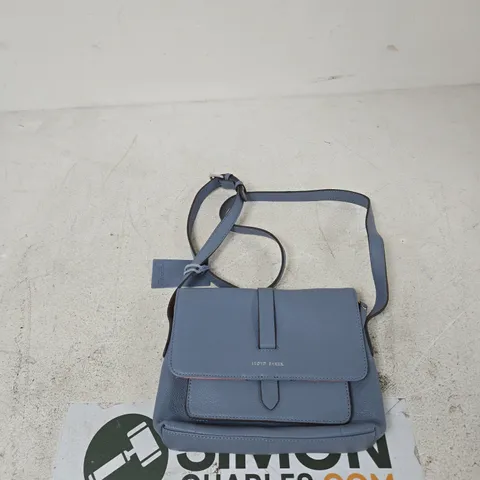 LLOYD BAKER BLUE-GREY LEATHER CROSSBODY BAG