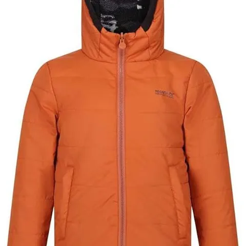 BRAND NEW REGATTA KIDS KYRELL REVERSIBLE JACKET IN BURNT COPPER/BLACK CAMO - 3-4YRS
