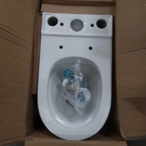 BOXED ROUND RIMLESS FLUSH TO WALL CC PAN, CISTERN AND SEAT (1 BOX)