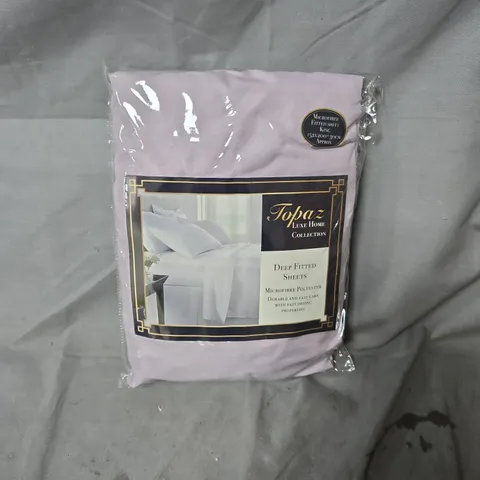 BOX OF APPROXIMATELY 20 X TOPAZ LUXE HOME COLLECTION DEEP FITTED SHEETS – MICROFIBRE POLYESTER 