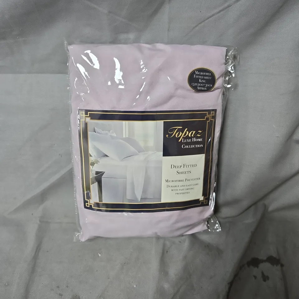 BOX OF APPROXIMATELY 20 X TOPAZ LUXE HOME COLLECTION DEEP FITTED SHEETS – MICROFIBRE POLYESTER 