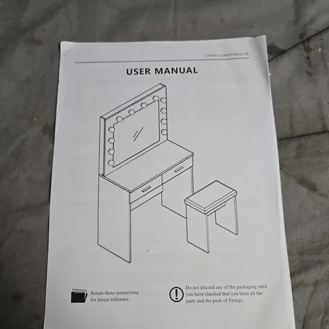 BOXED DRESSING TABLE 