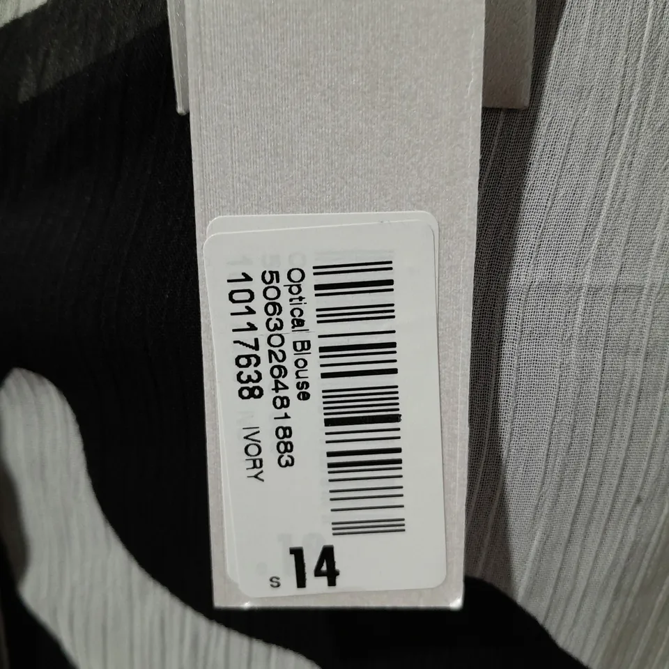 ROMAN OPTICAL BLOUSE IN VORY - 14