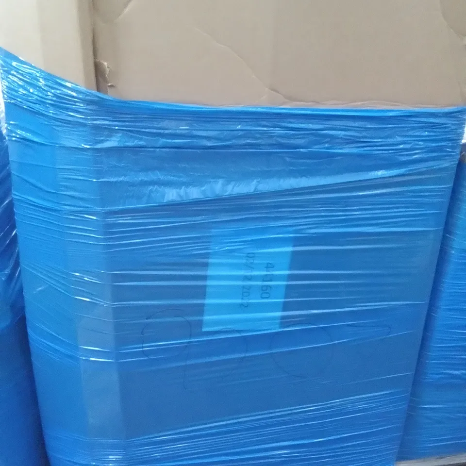 PALLET OF ASSORTED ITEMS INCLUDING M-DESIGN OVER CABINET WASTE AND STORAGE BASKETS, BLUE ROPE SWING, 2 IN 1 WHITEBOARD AND GREY FELT BOARD WITH ALUMINIUM FRAME, BLUE OUTDOOR AND PATIO CARPET