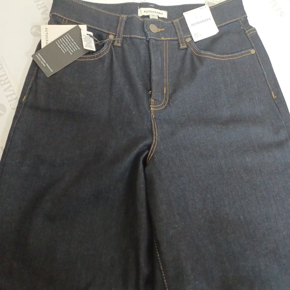 AUTOGRAPH WIDE RISE BLUE DENIM JEANS 