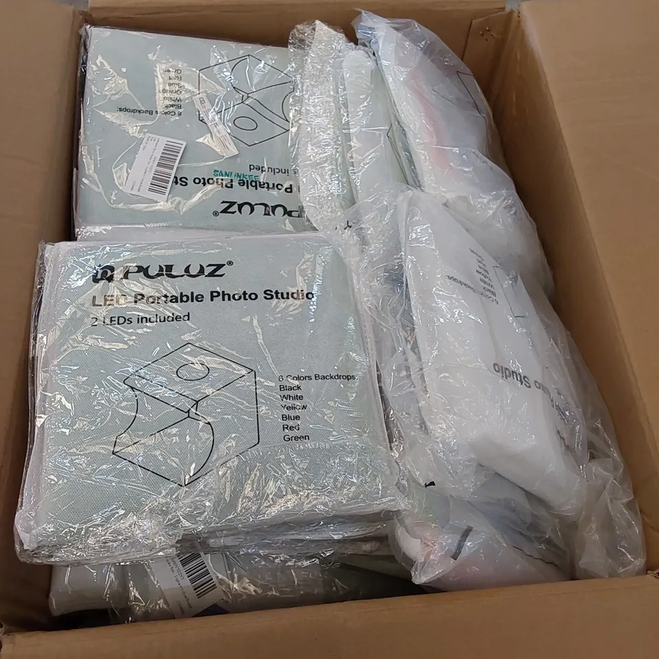 BOX OF APPROX 30 X PULUZ LED PORTABLE PHOTO STUDIO BOXES
