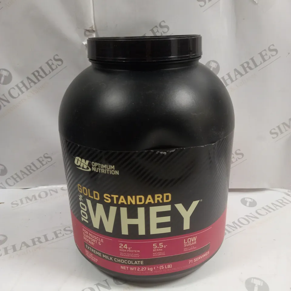 SEALED OPTIMUM NUTRITION GOLD STANDARD WHEY - EXTREME MILK CHOCOLATE 2.27KG