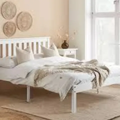 BOXED BIRLEA DENVER 4FT SMALL DOUBLE WOODEN BED FRAME - WHITE (1 BOX)