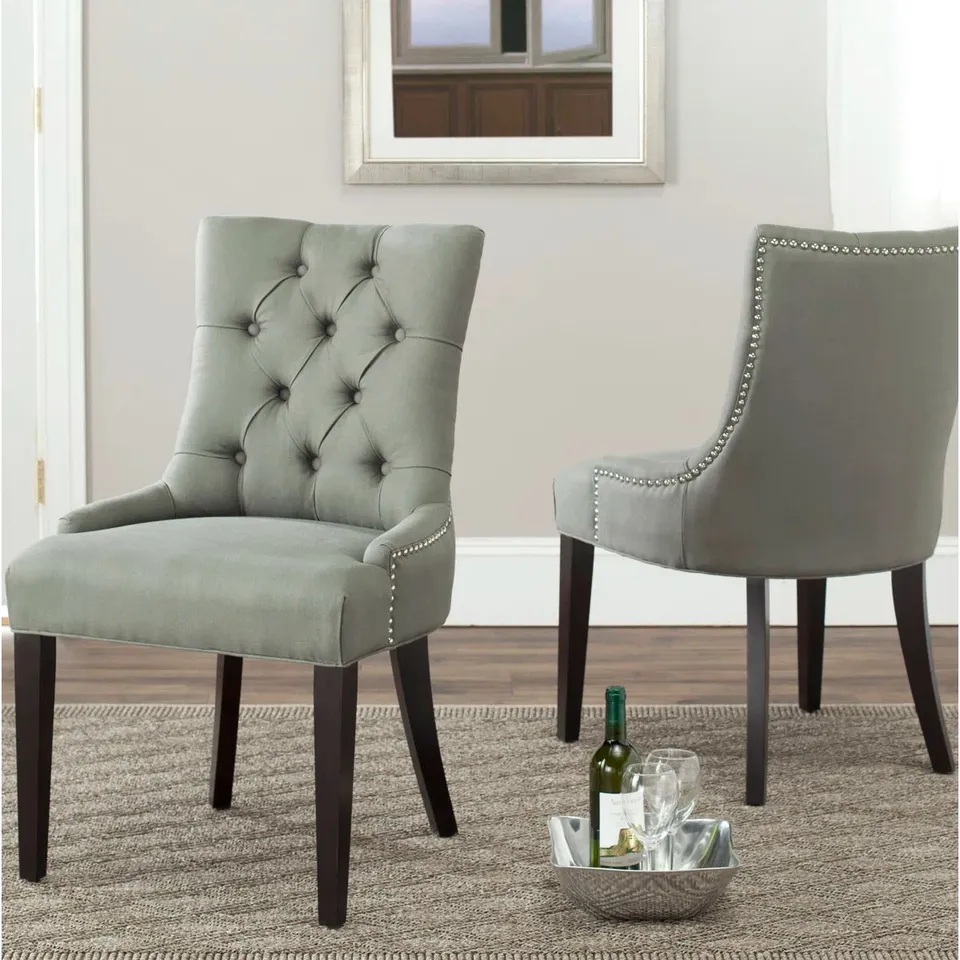 BOXED BAUMGARTEN 49.53cm H TUFTED UPHOLSTERED PARSONS CHAIR (SET OF 2) (1 BOX)