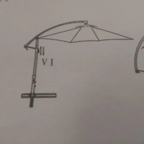 BOXED PARASOL CANOPY - GREEN