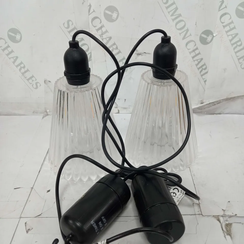 BUNDLEBERRY BY AMANDA HOLDEN SET OF 2 LIGHTS WITH FLUTED SHADE