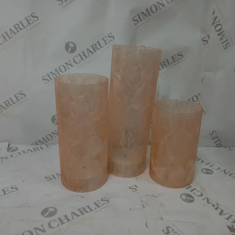 BOXED HOME REFLECTIONS SET OF 3 PRE-LIT CYLINDERS