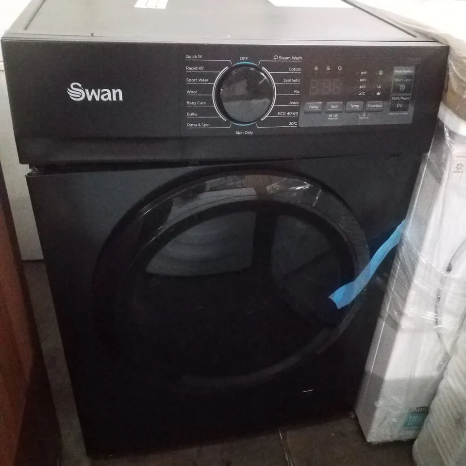 SWAN SW75130B 9KG LOAD, 1400 SPIN FREESTANDING WASHING MACHINE - BLACK