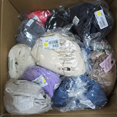 APPROXIMATELY 20 ASSORTED CLOTHING PRODUCTS IN VARIOUS STYLES & SIZES 