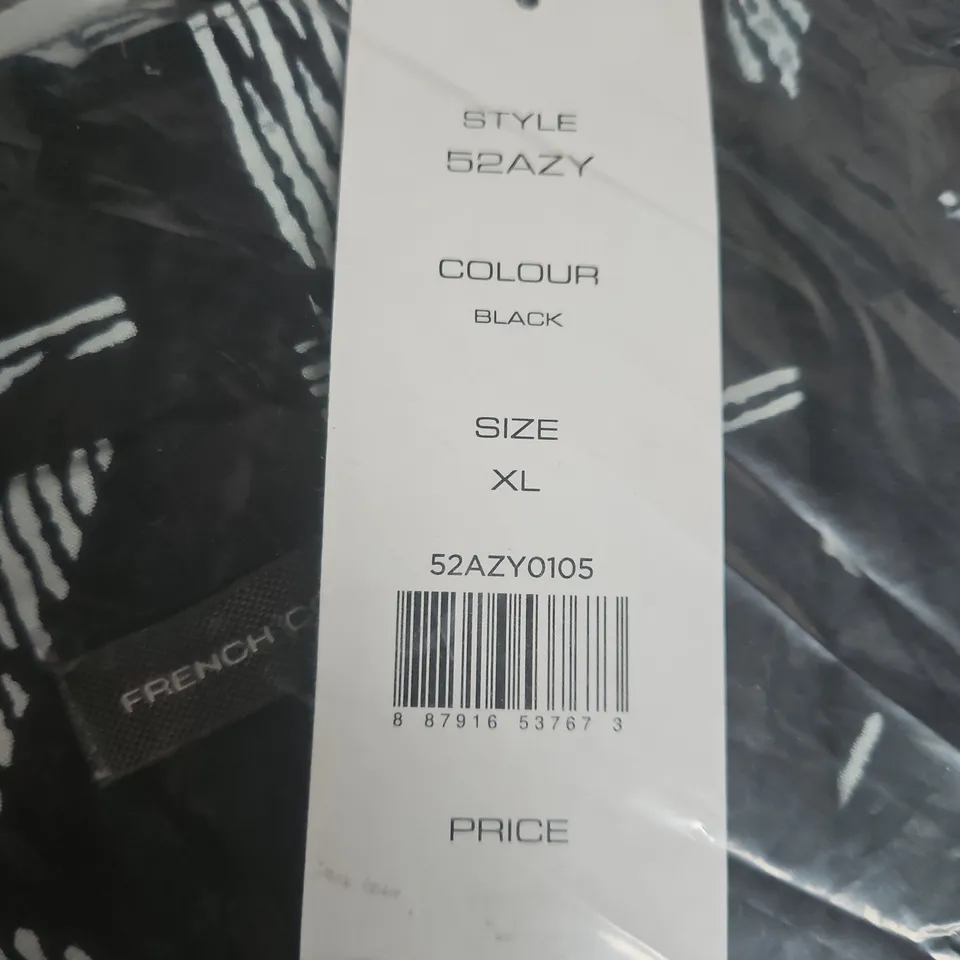 FRENCH CONNECTION MEN'S SHIRT – BLACK, XL, STYLE 52AZY (52AZY0105)