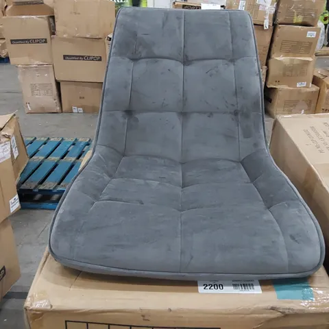 BOXED SET OF 2 BLACK VELVET WILLOW DINING CHAIRS (1 BOX)