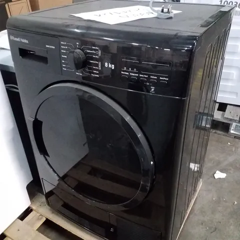 RUSSELL HOBBS RH8CTD701B FREESTANDING CONDENSER DRYER, 8KG, RPM 1400, BLACK, NOISE LEVEL: 69DB