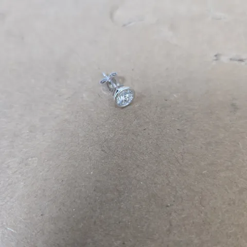 FIRE LIGHT 1CT LAB GROWN DIAMOND BEZEL SET STUD EARRINGS 9CT WHITE GOLD