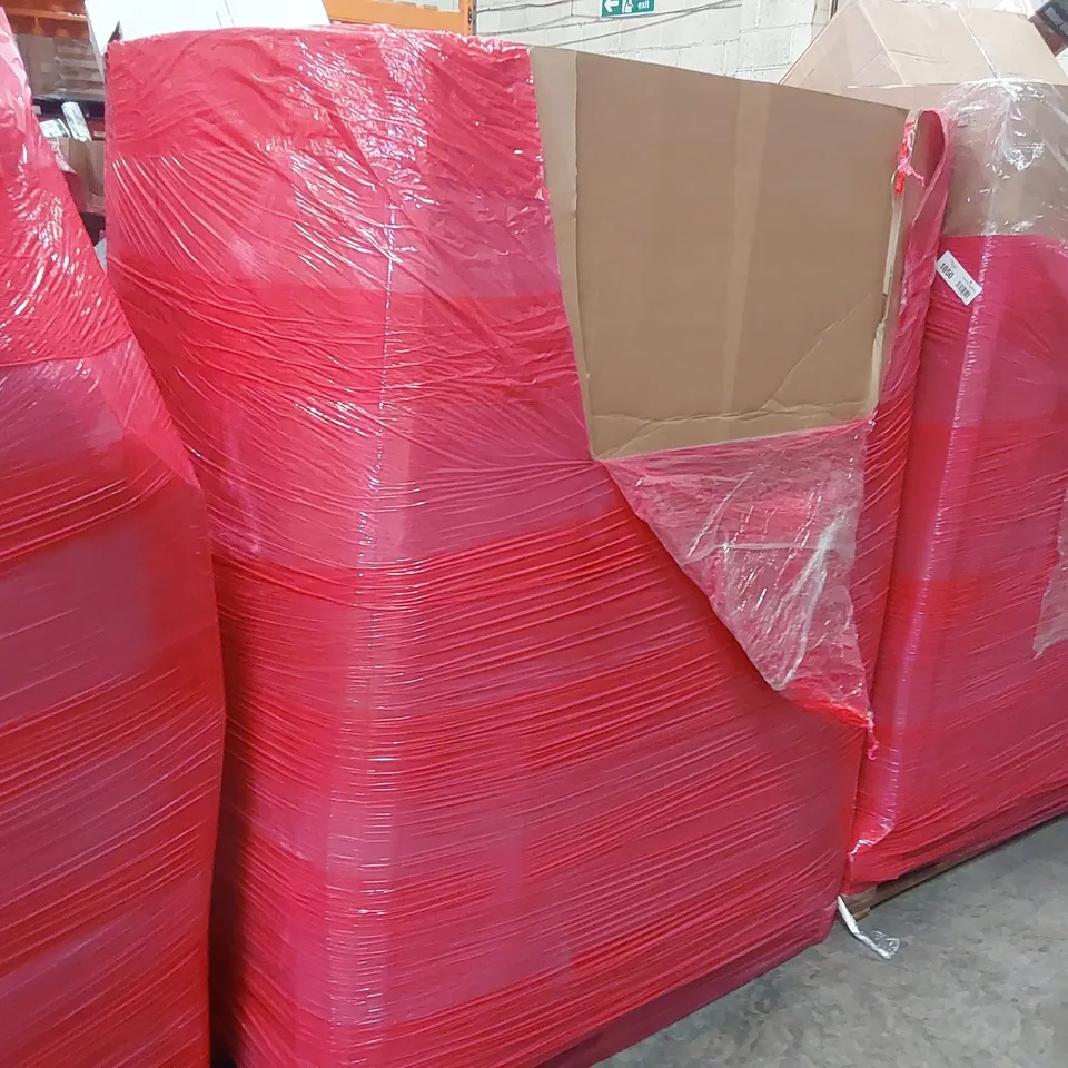 PALLET OF ASSORTED ITEMS INCLUDING: SHOWER MIXER SYSTEM, DOG BOOSTER SEAT, LIGHTED ARTIFICIAL BIRCH TREE, PULL OUT CABINET ORGANIZER, WHEELED TROLLEY CART ECT