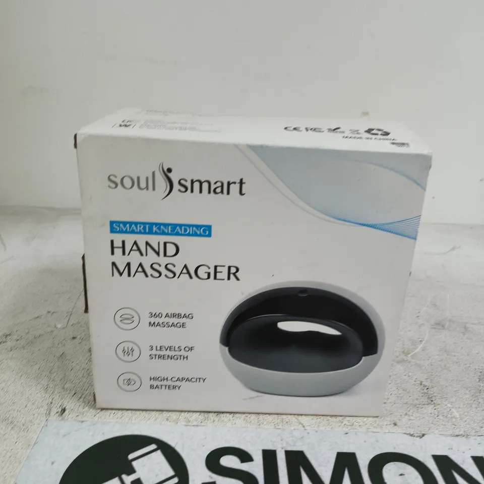 SOULSMART HAND MASSAGER – SMART KNEADING, 360 AIRBAG MASSAGE (BOXED)