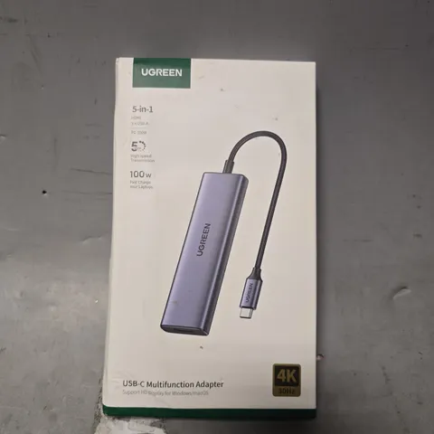 BOXED UGREEN 5 IN 1 USB -C MULTIFUNCTION ADAPTER