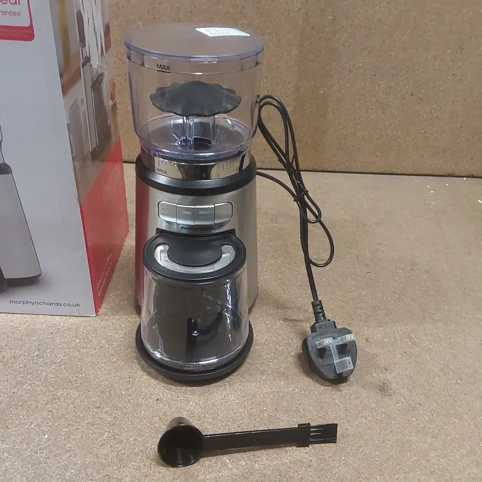BOXED MORPHY RICHARDS ELECTRIC COFFEE GRINDER & BURR