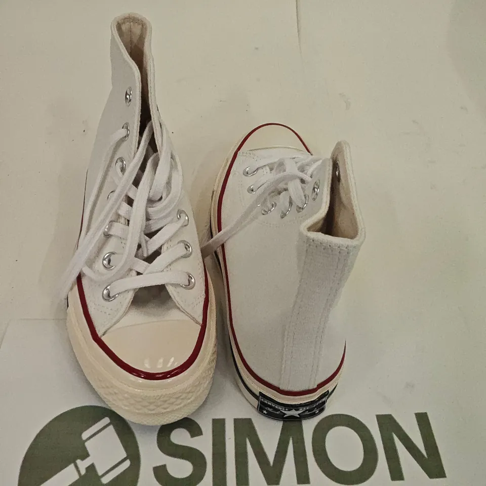 CONVERSE CHUCK 70 HI WHITE TRAINERS - UK 3