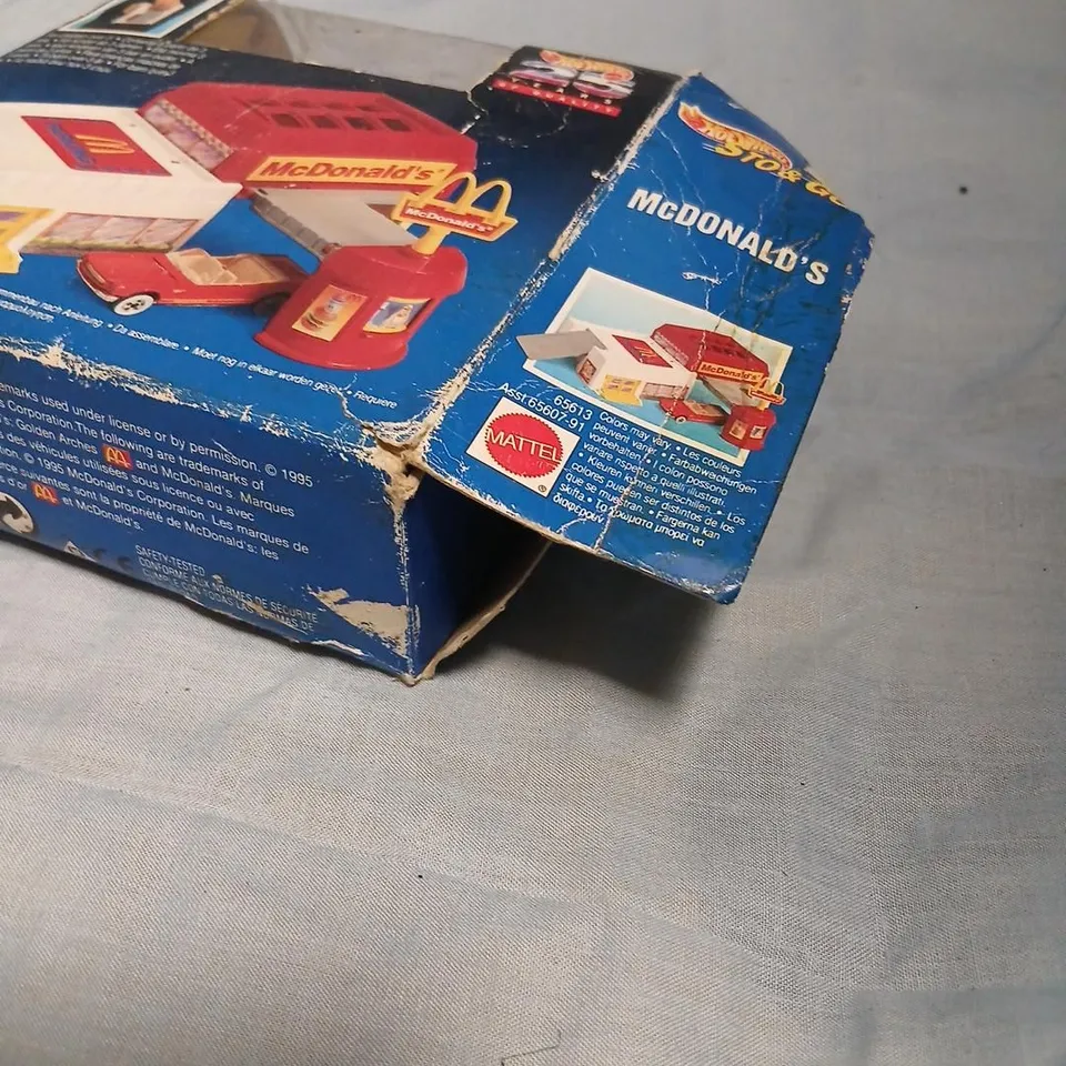 VINTAGE MATTEL MCDONALD'S FAST FOOD PLAYSET – RED BUILDING WITH YELLOW DOOR