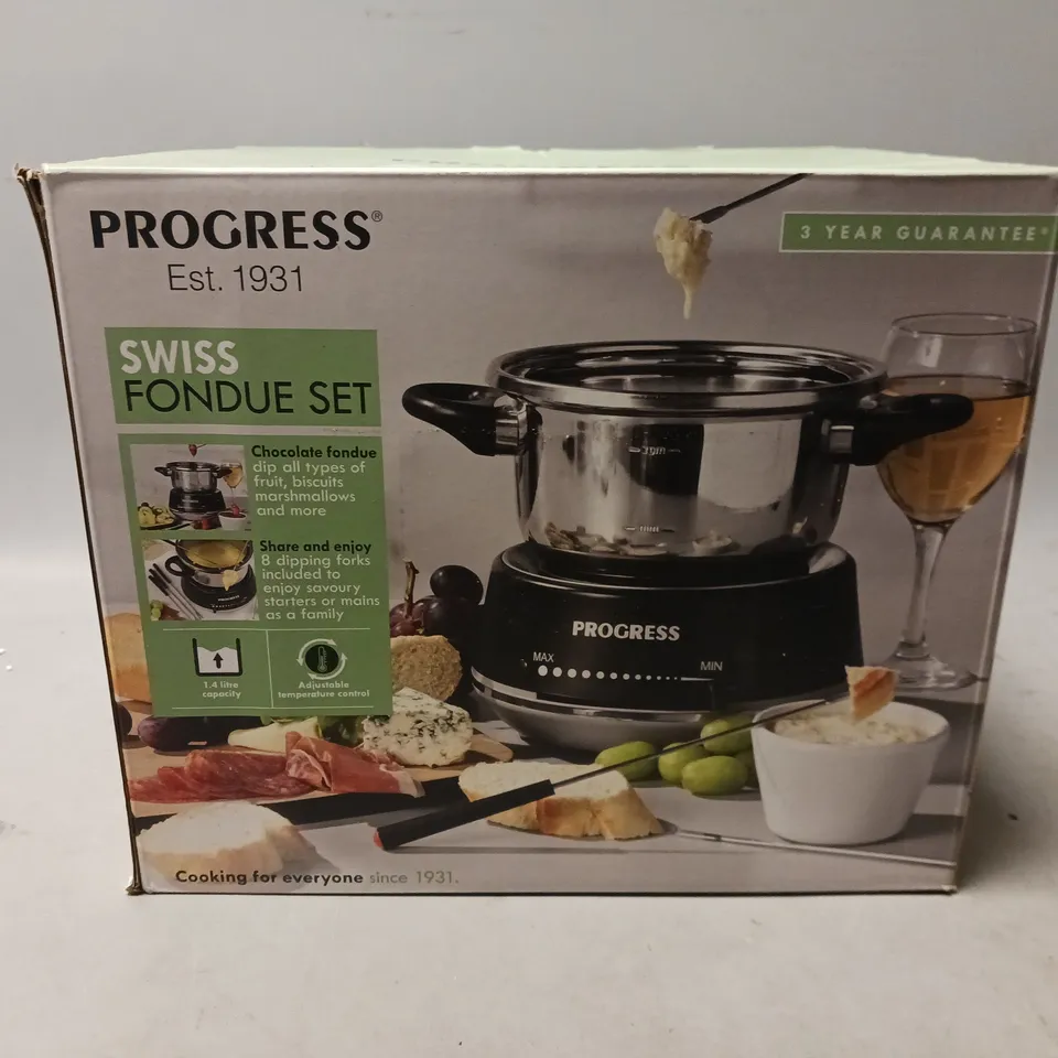 BOXED PROGRESS SWISS FONDUE SET