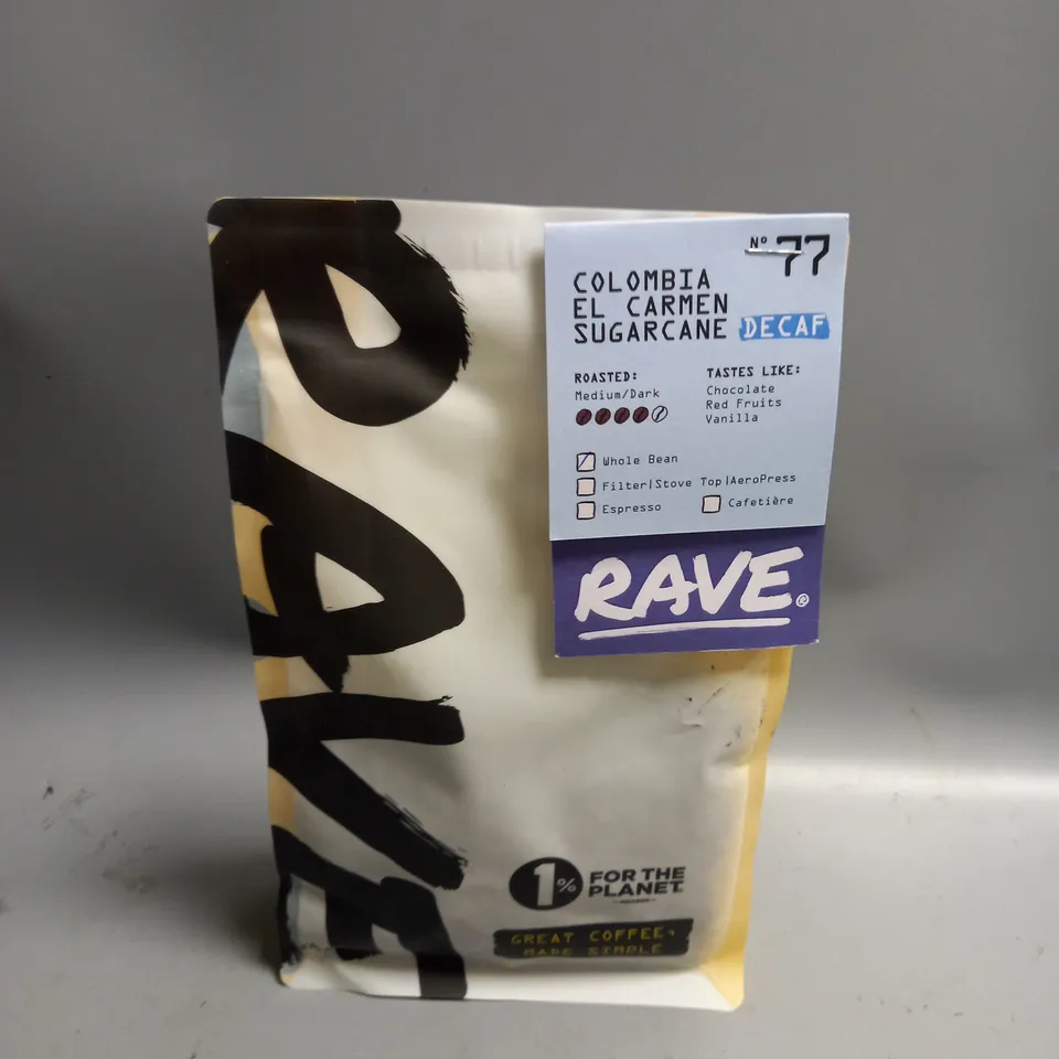 BAG OF RAVE 250G WHOLE BEAN COFFEE