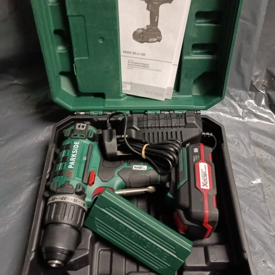 PARKSIDE PABS 20-LI G8 CORDLESS DRILL DRIVER 