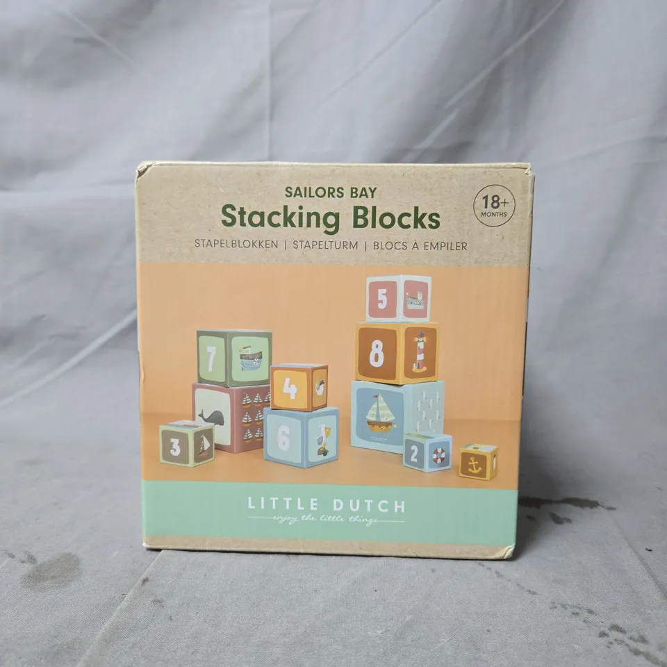 LITTLE DUTCH SAILORS BAY STACKING BLOCKS – BOXED TOY (18+ MONTHS)