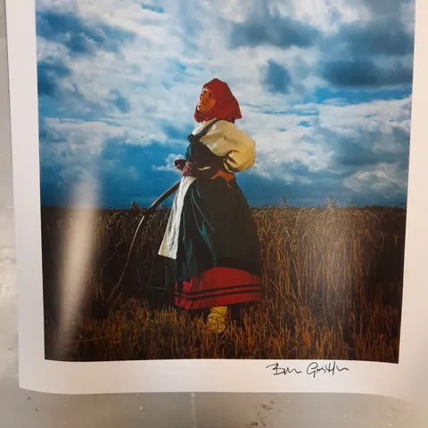 SIGNED BRIAN GRIFFIN A BROKEN FRAME "THE WHEATFIELD LADY" POSTER PRINT