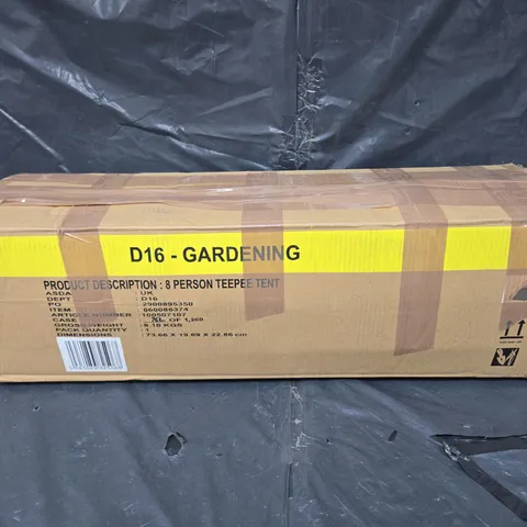 BOXED 8 PERSON TEEPEE TENT 
