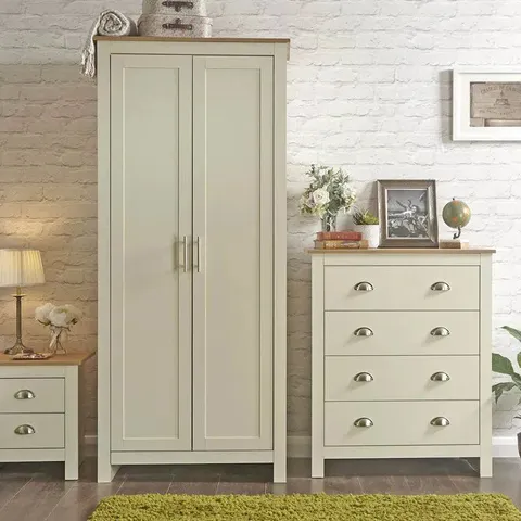BOXED GFW LANCASTER CREAM 3 PIECE BEDROOM FURNITURE SET (4 BOXES)
