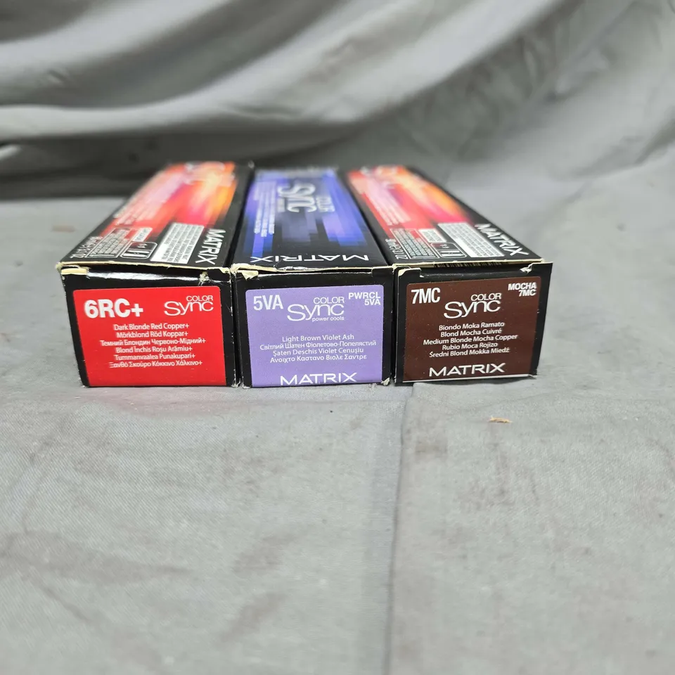 BOX OF APPROXIMATELY 24 TUBES OF MATRIX TONE-ON-TONE HAIR COLOUR - VARIOUS COLOURS - 90ML PER TUBE