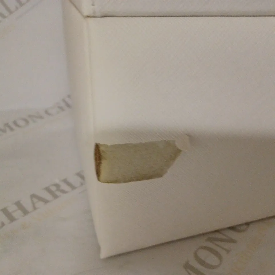 WHITE 3 DRAWER JEWELLERY BOX 