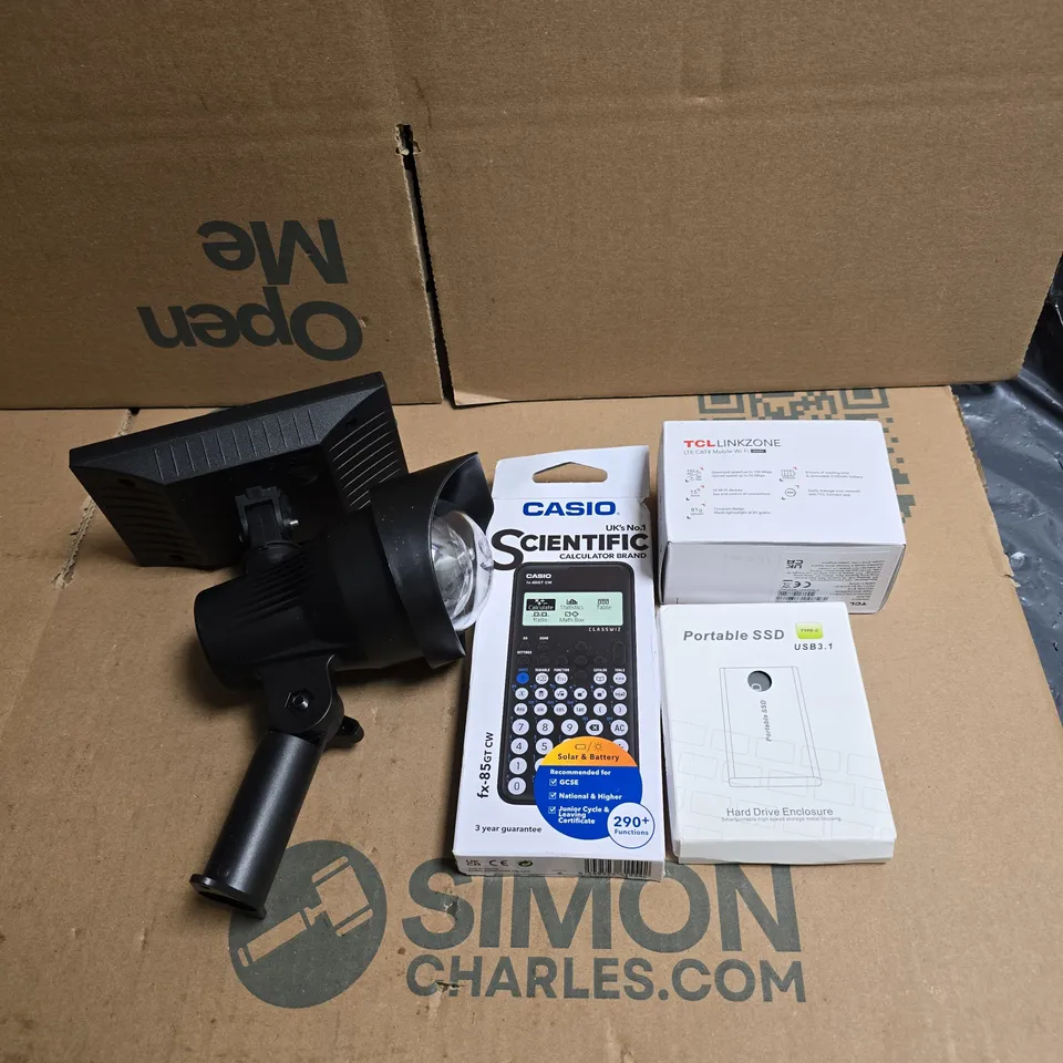 TOTE OF APPROXIMATELY 12 ASSORTED ITEMS TO INCLUDE TCL LINKZONE, CASIO SCIENTIFIC CALCULATOR ETC