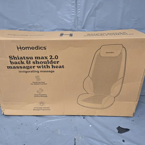 BOXED HOMEDICS SHIATSU MAX 2.0 BACK AND SHOULDER MASSAGER WITH HEAT