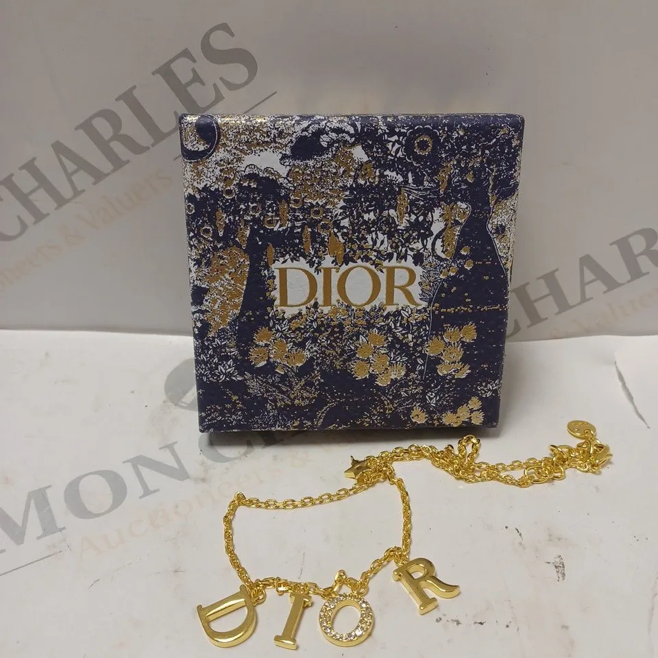 BOXED DIOR GOLD NECKLESS 